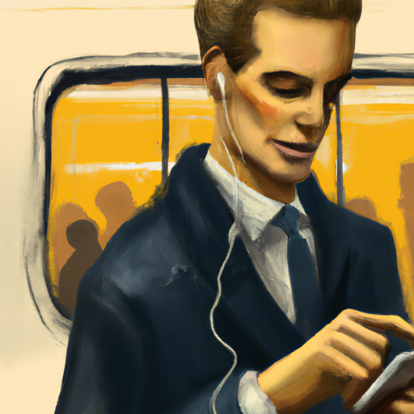 Modern art busiessman in subway2